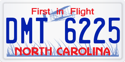 NC license plate DMT6225