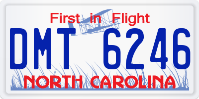 NC license plate DMT6246