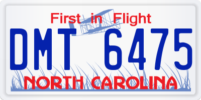 NC license plate DMT6475