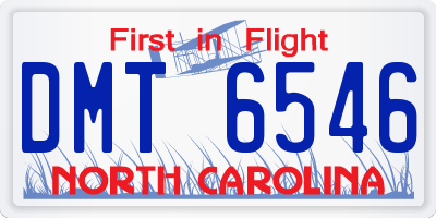 NC license plate DMT6546