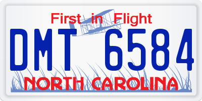 NC license plate DMT6584