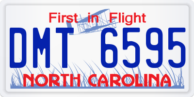 NC license plate DMT6595