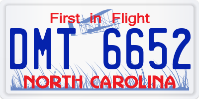 NC license plate DMT6652