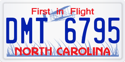 NC license plate DMT6795