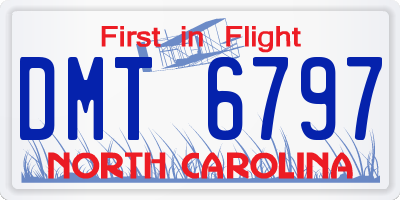NC license plate DMT6797