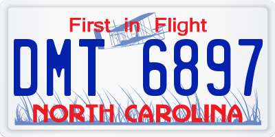 NC license plate DMT6897