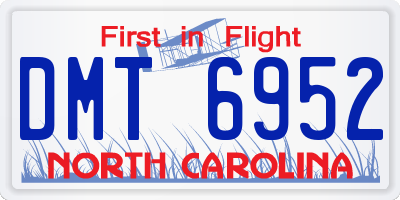 NC license plate DMT6952