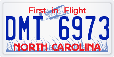 NC license plate DMT6973