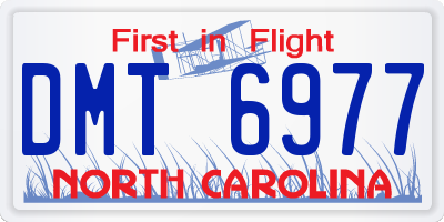NC license plate DMT6977