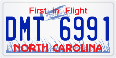 NC license plate DMT6991