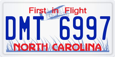 NC license plate DMT6997