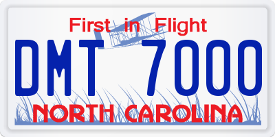 NC license plate DMT7000