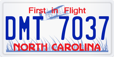 NC license plate DMT7037