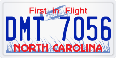 NC license plate DMT7056