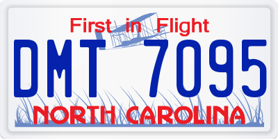 NC license plate DMT7095