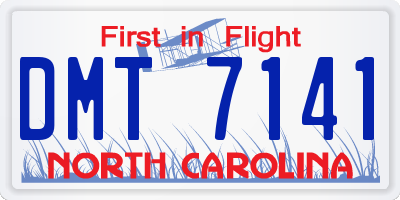 NC license plate DMT7141