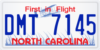 NC license plate DMT7145