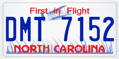 NC license plate DMT7152