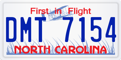 NC license plate DMT7154