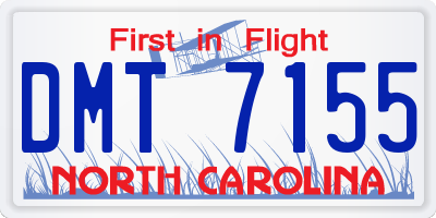 NC license plate DMT7155