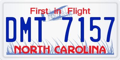 NC license plate DMT7157