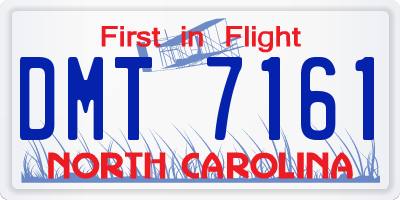 NC license plate DMT7161