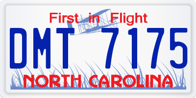 NC license plate DMT7175