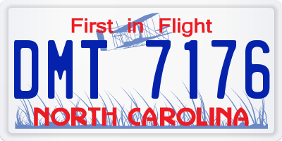 NC license plate DMT7176