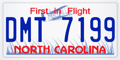 NC license plate DMT7199