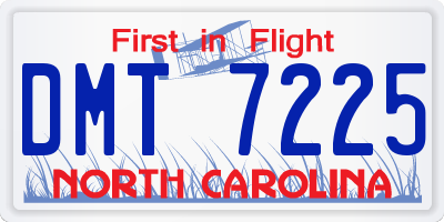 NC license plate DMT7225