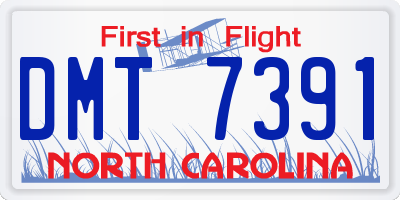 NC license plate DMT7391