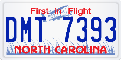 NC license plate DMT7393