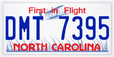 NC license plate DMT7395