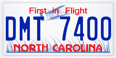NC license plate DMT7400