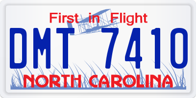 NC license plate DMT7410