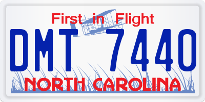 NC license plate DMT7440