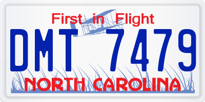 NC license plate DMT7479