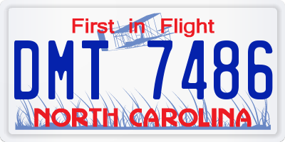 NC license plate DMT7486