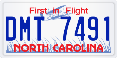NC license plate DMT7491