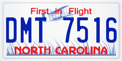 NC license plate DMT7516