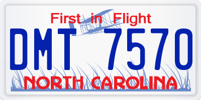 NC license plate DMT7570