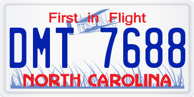 NC license plate DMT7688