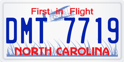 NC license plate DMT7719