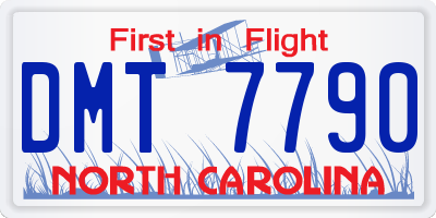 NC license plate DMT7790