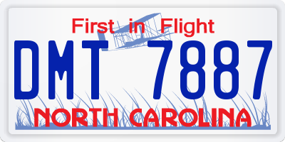 NC license plate DMT7887