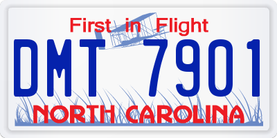 NC license plate DMT7901