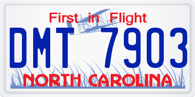 NC license plate DMT7903