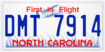 NC license plate DMT7914
