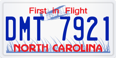 NC license plate DMT7921