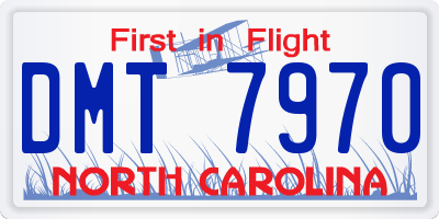 NC license plate DMT7970